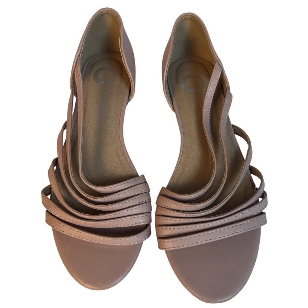 JOURNEE COLLECTION Womens Pink D Orsay Divina Round Toe Slip On Sandals 7.5